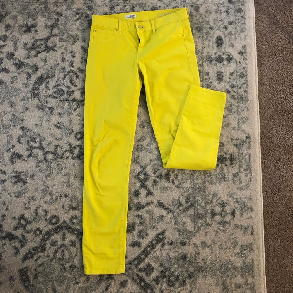 Gap 1969 colored legging jean yellow